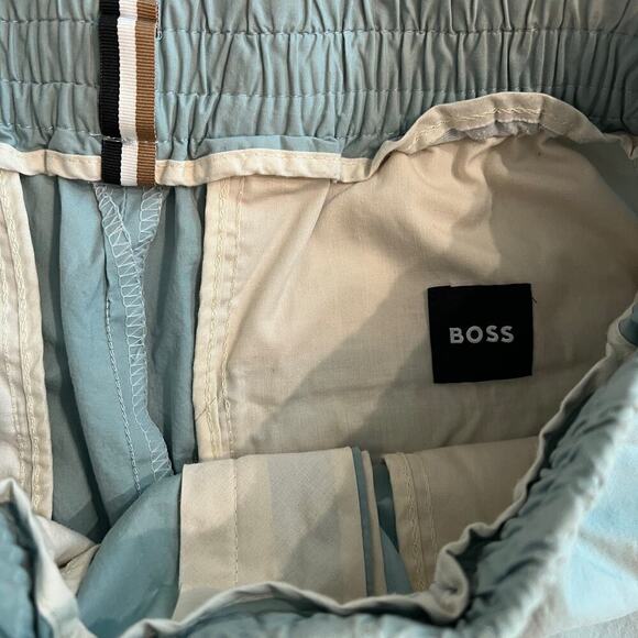 BOSS Hugo Boss Cotton/Spandex Athleisure Pants, Size 30R Dusty Teal - Picture 8 of 14